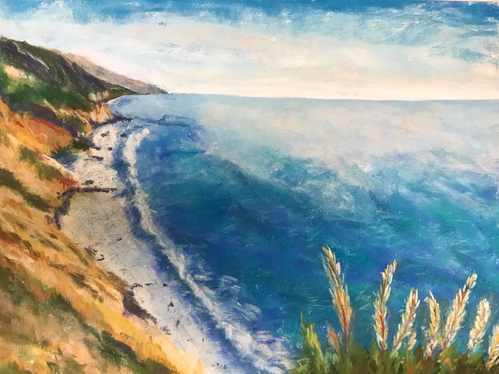 Pastel seascape by Stacey Laken
